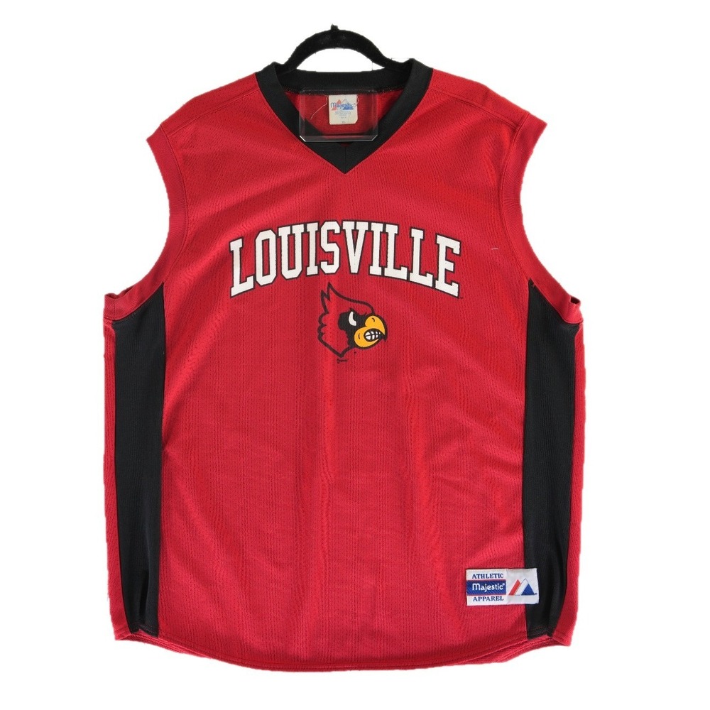 Majestic UL Jersey Men's XL Louisville Cardinals Basketball Tank Red USA